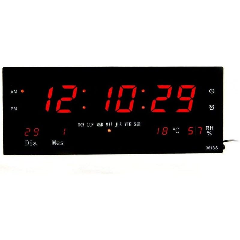 Reloj Digital Mesa,Pared Con Alarma Temperatura