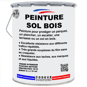 Peinture Bois Interieur - 4x5 L - Codeve Bois - 9016 - Blanc signalisation