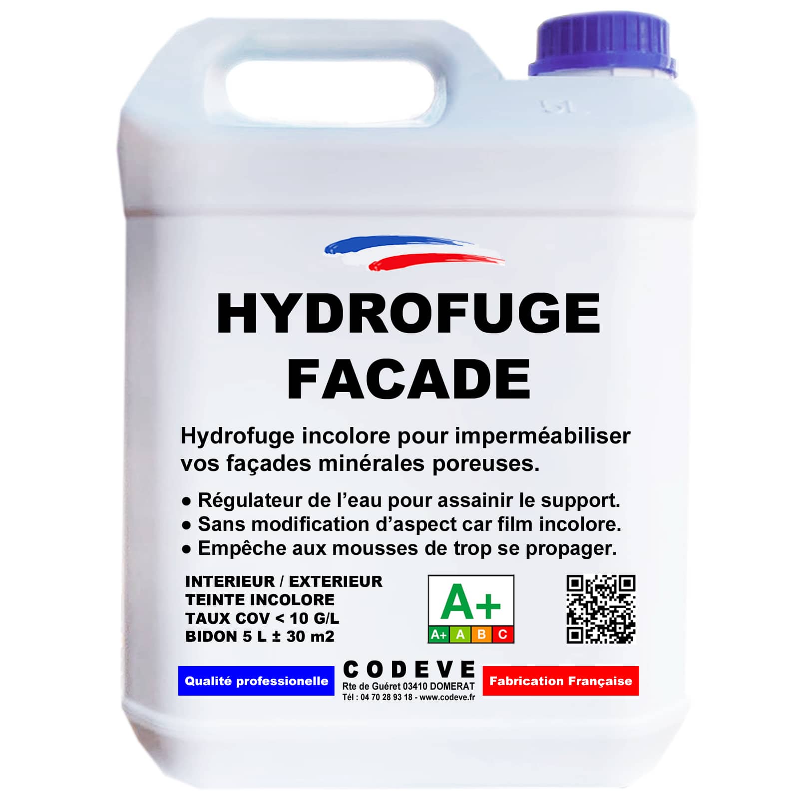 Hydrofuge Facade - 5 L - Codeve Bois