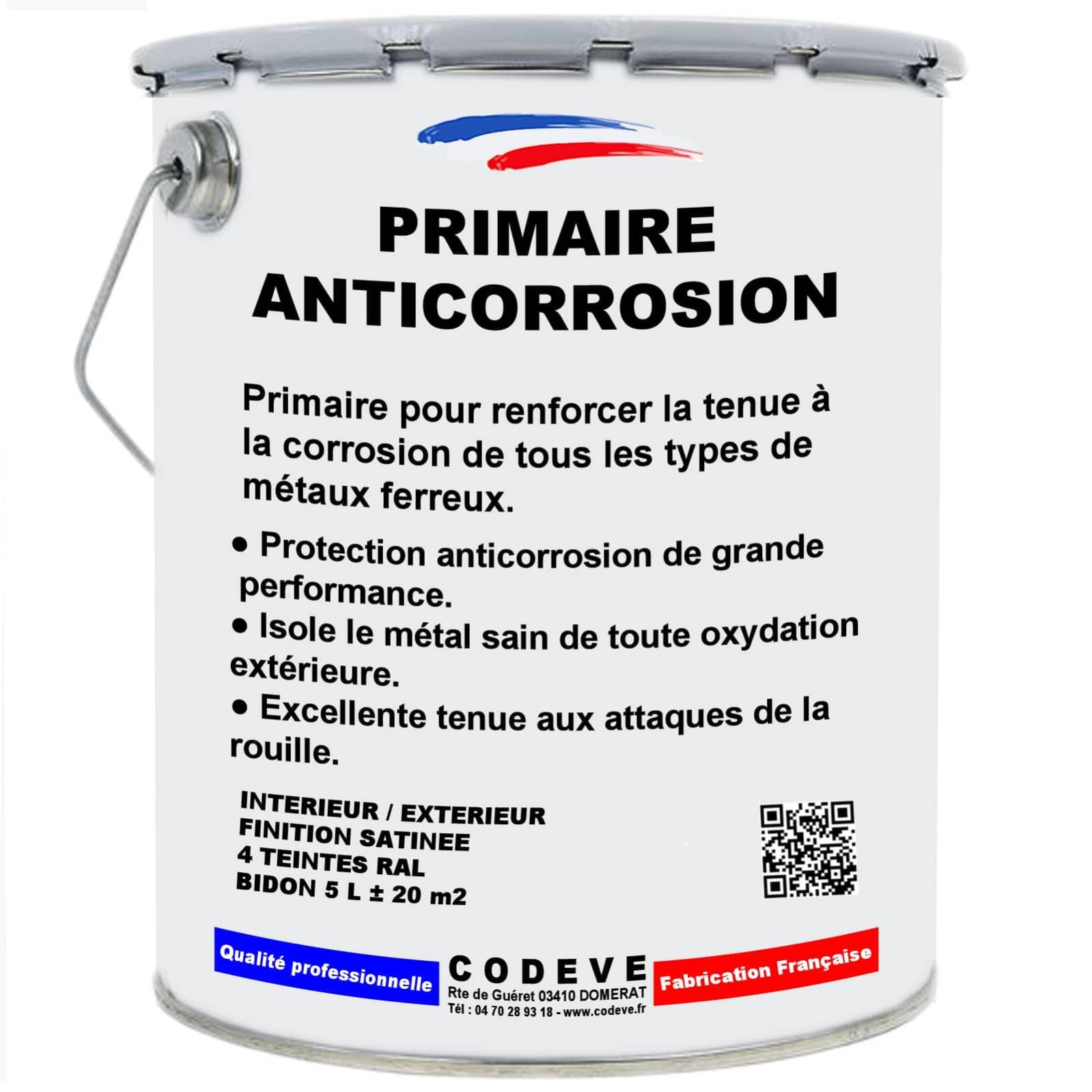 Primaire Anticorrosion 5 L Codeve Bois 9017 Noir Signalisation primaire-anticorrosion-5-l-codeve-bois-9017-noir-signalisation
