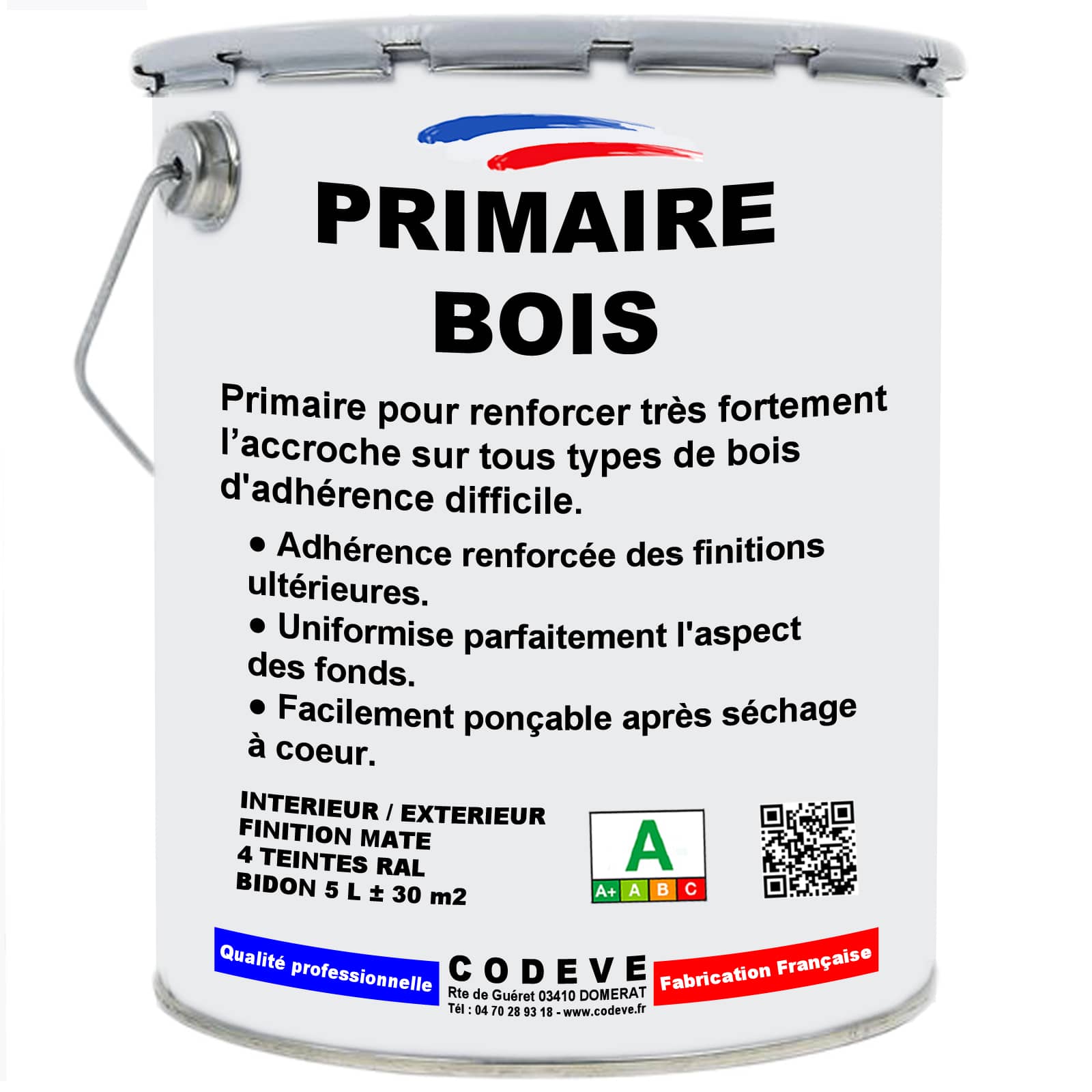 Primaire Bois - 4x5 L - Codeve Bois - 7040 - Gris Fenêtre | Leroy Merlin