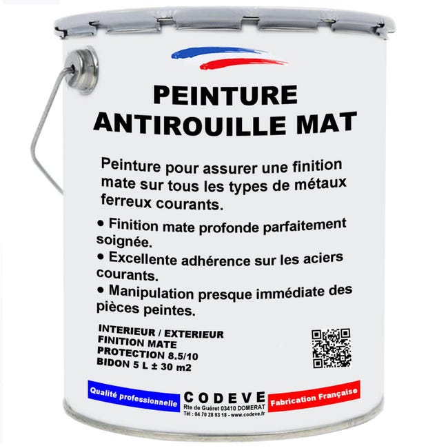 Peinture Antirouille Mat 4x5 L Codeve Bois 3020 Rouge peinture-antirouille-mat-4x5-l-codeve-bois-3020-rouge