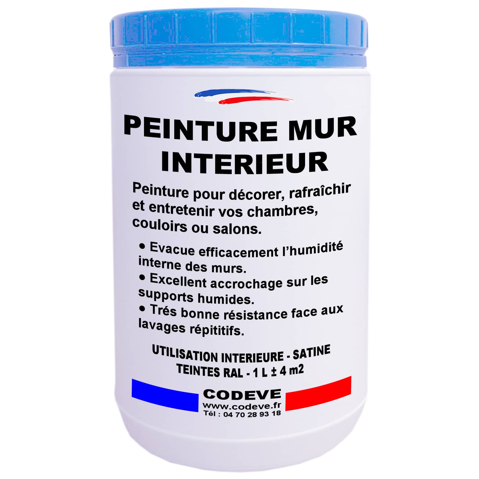 TECPINT TERMIC de Tecno Prodist - Peinture à l'eau avec isolation thermique  et acoustique - Intérieur - Anti-humidité - Inodore