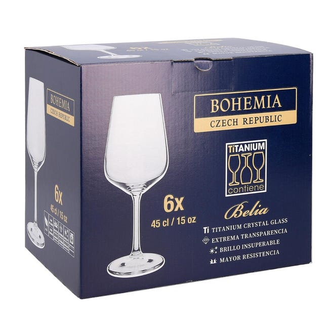 Set X 2 Copa Vino Tinto Cristal Bohemia Original Viola 450ml