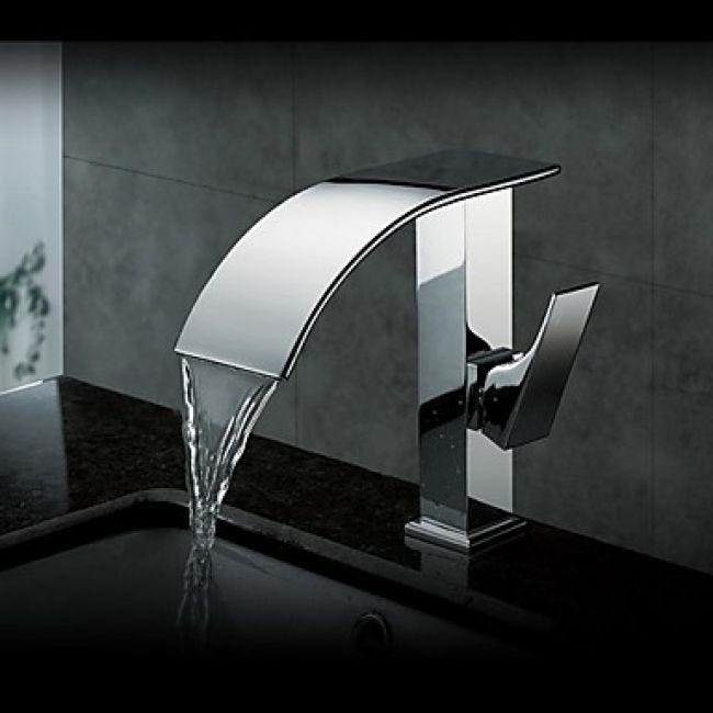 Mitigeur lavabo chromé lustré, SENSEA Studio cascade M
