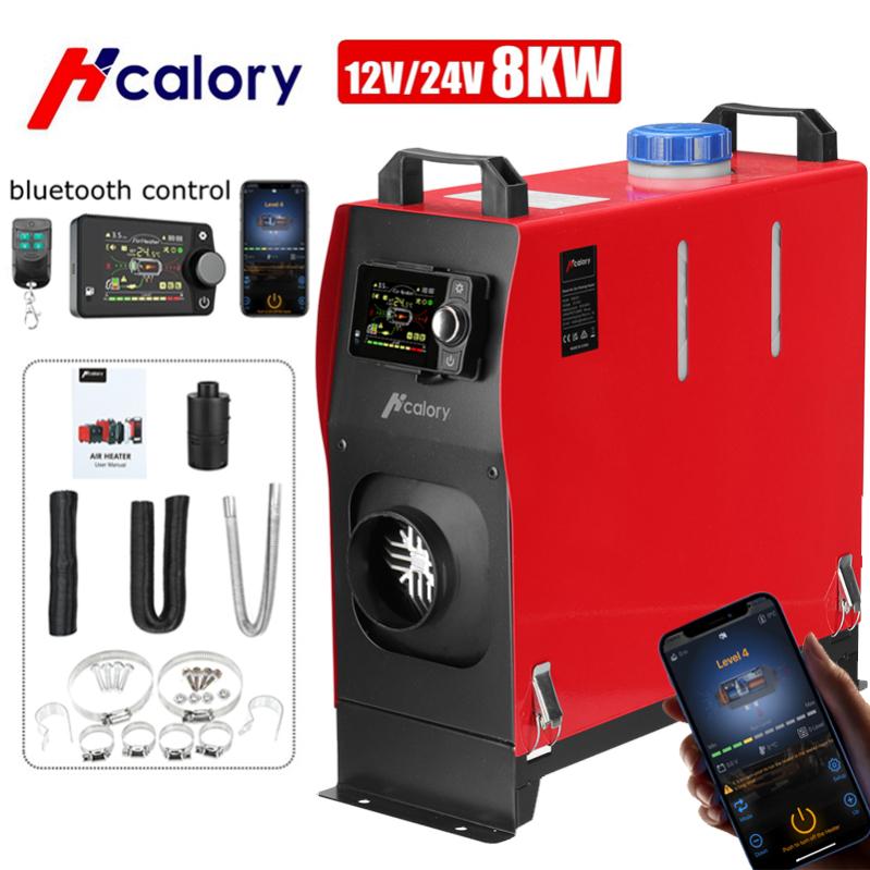 Chauffage à air Diesel Hcalory HC-A03 5-8KW 12V/24V Heater Réchauffeur  d'air Diesel LCD Bluetooth pour RV camion voiture van bateau auto