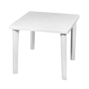 Table Pliante Plateau MECALIT-PRO Marbre Blanc Pieds Blanc 70 x 70 cm  SIEGER - Achat/vente table de jardin pliante Sieger