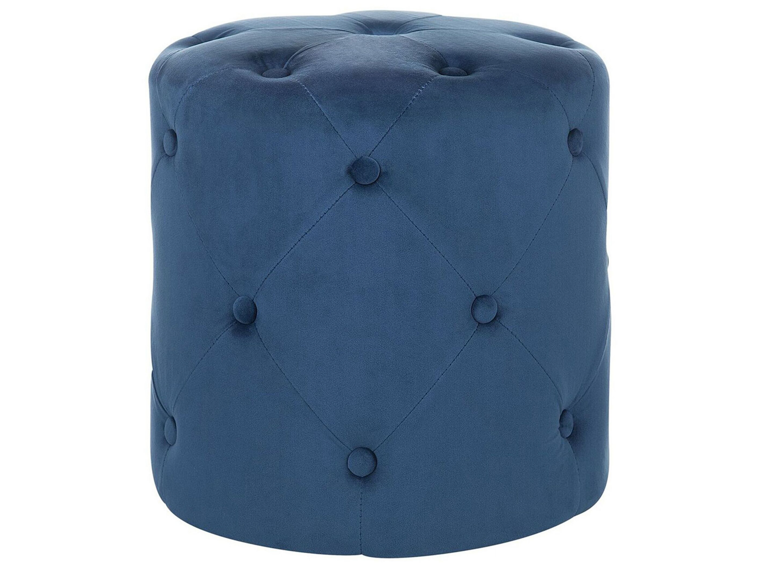 Pouf Contenitore Rotondo Glamour Blu