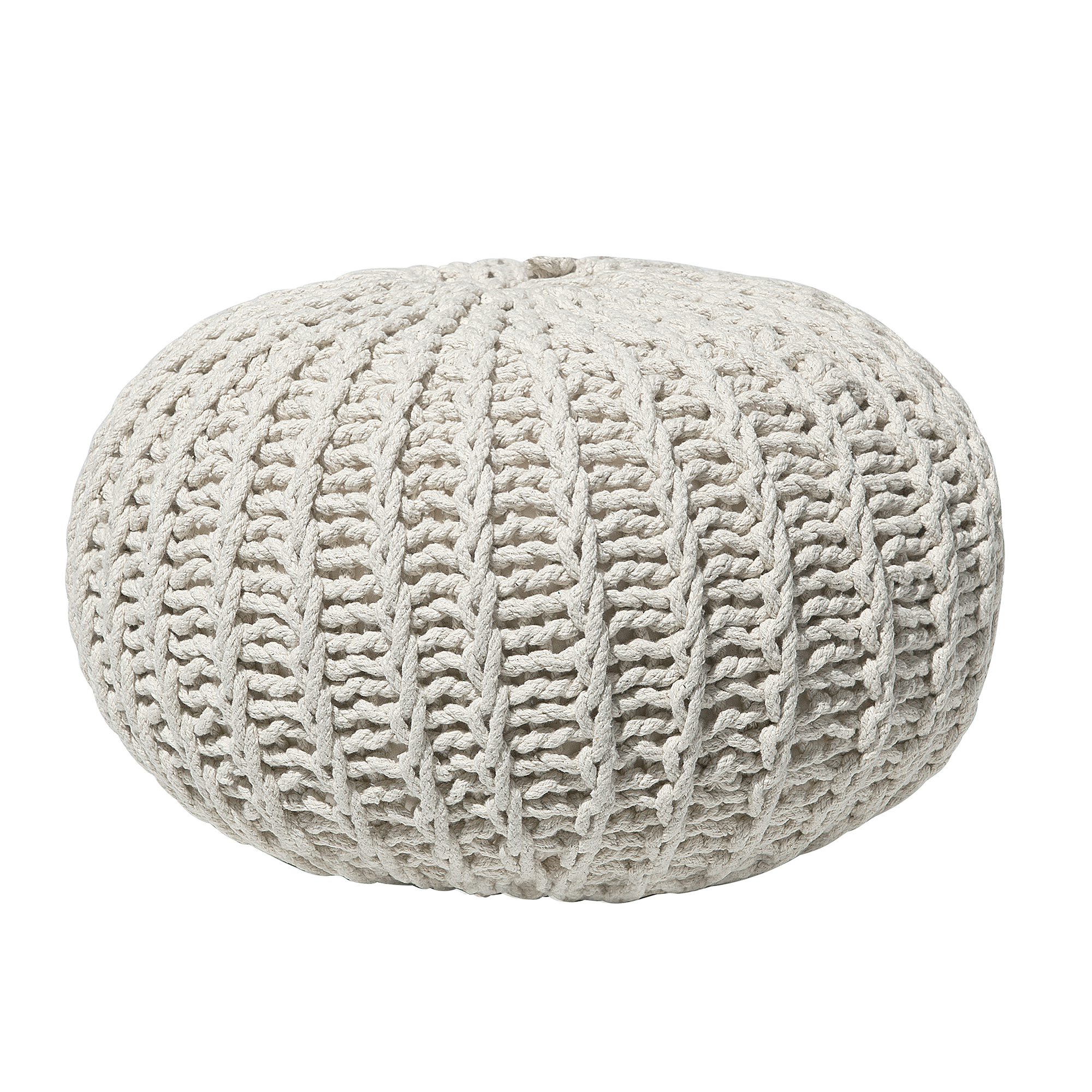 Pouf cotone grigio scuro 50 x 35 cm CONRAD 