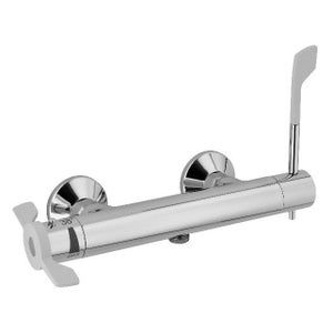 Système douche thermostatique chromé pomme carrée ABS WATA