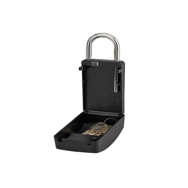 Cassetta portachiavi in plastica completa con serratura per password, porta con  chiave, per riporre le chiavi (nera)
