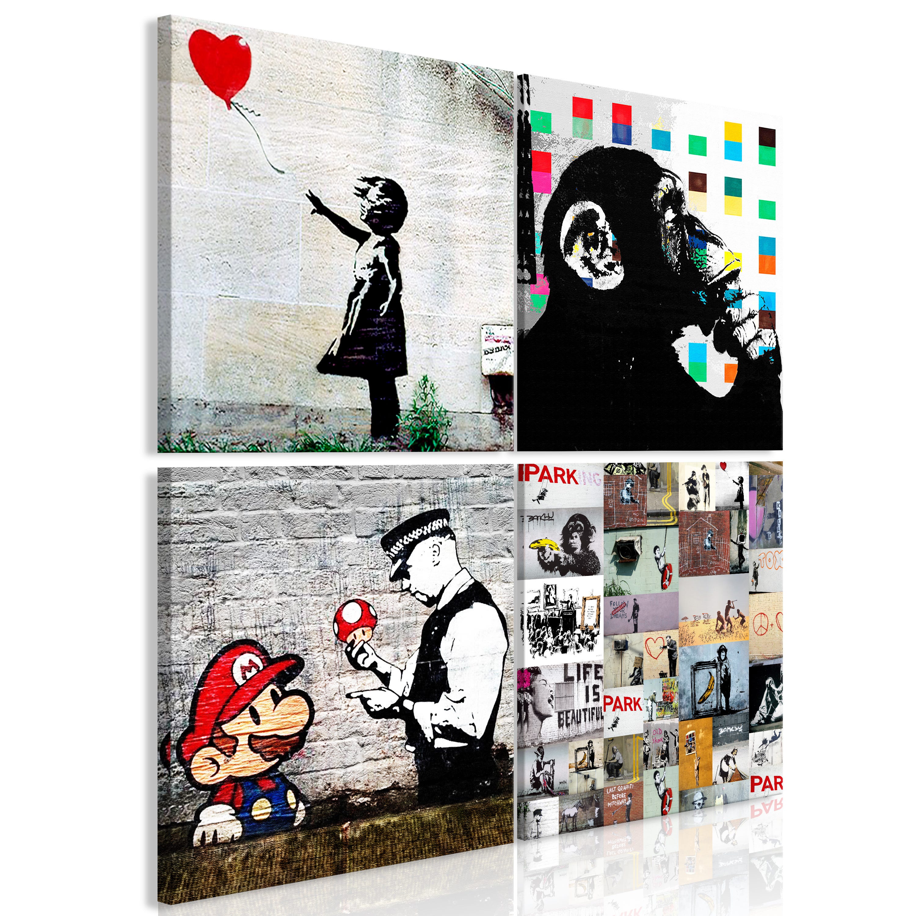 Tableau - Banksy Collage (4 Parts) [90x90]