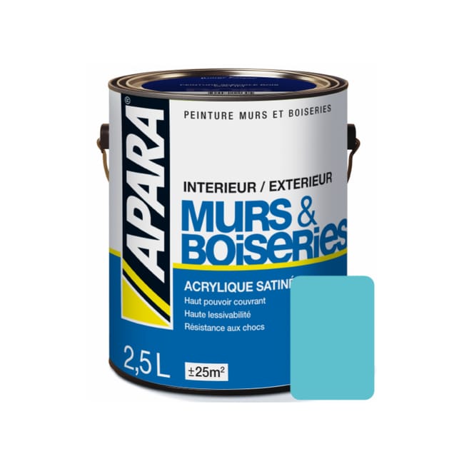 Peinture Interieure Couleur Acrylique Satinee 2 5 Litres Bleu Turquoise Leroy Merlin Peinture Interieure Couleur Acrylique Satinee 2 5 Litres Bleu Turquoise Leroy Merlin