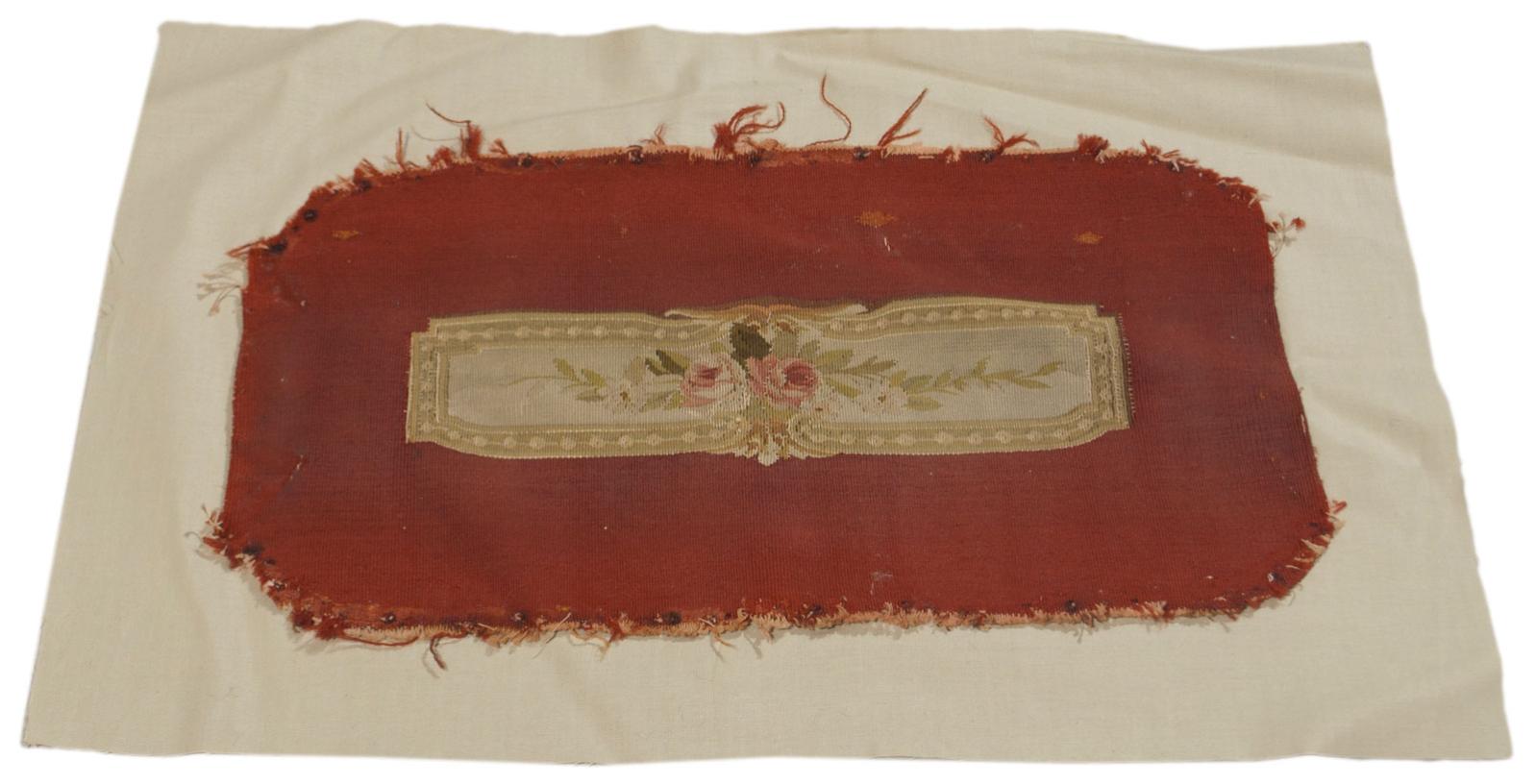 Antiquité 18ème siècle Tapisserie Française Aubusson Coussin 18'' X 18