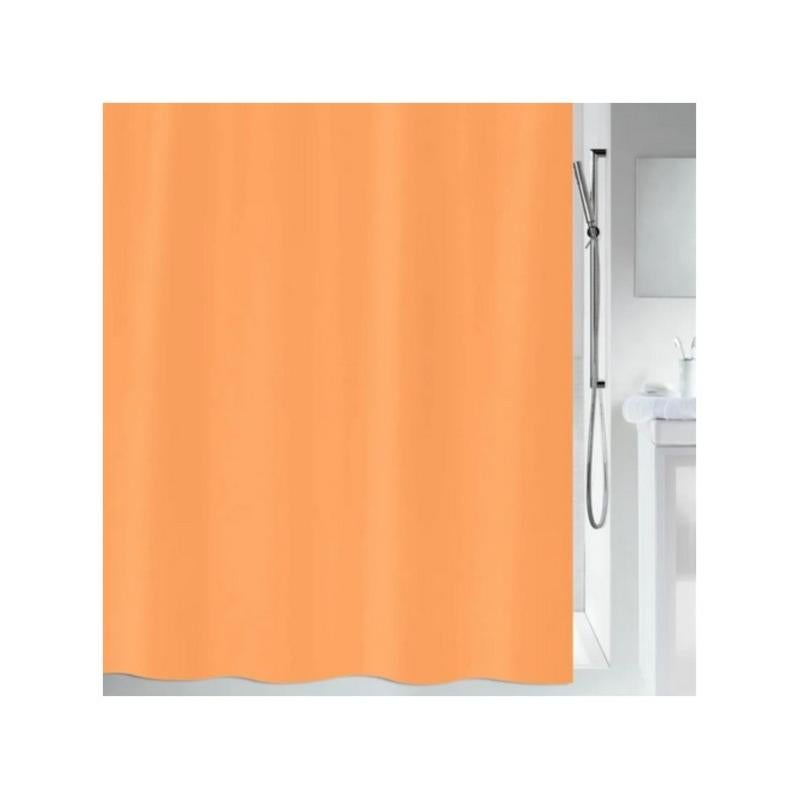 Rideau de douche Polyester ATLAS 180x200cm Orange Spirella Leroy Merlin