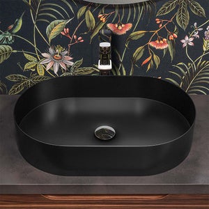 Lavabo d'appoggio di Nero Ceramica nero opaco cm 59x42h.15 cm