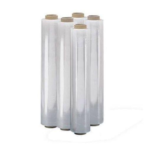 Rotolo Bobina set 2 pellicola film estensibile Trasparente kg2,2 H50 23my per imballi manuale imballaggio pallet pedane scatole forte