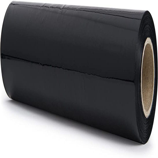 Rotolo Bobina set di 4 pellicola film estensibile nera kg2,4 H50cm 23my per  imballi manuale imballaggio pallet pedane scatole forte