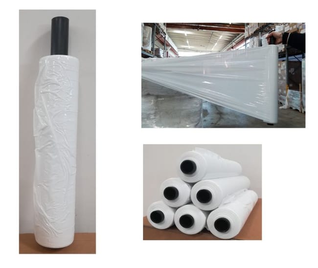 Pellicola Stretch Per Imballaggio Pallet 6 Rotoli Di Pellicola Elasticizzata Per Pallet 1 Rullo Pellicola Pallet 23 My - Trasparente, 1,5 Kg Cadauno Plexiglass 5 Mm - Foto 3