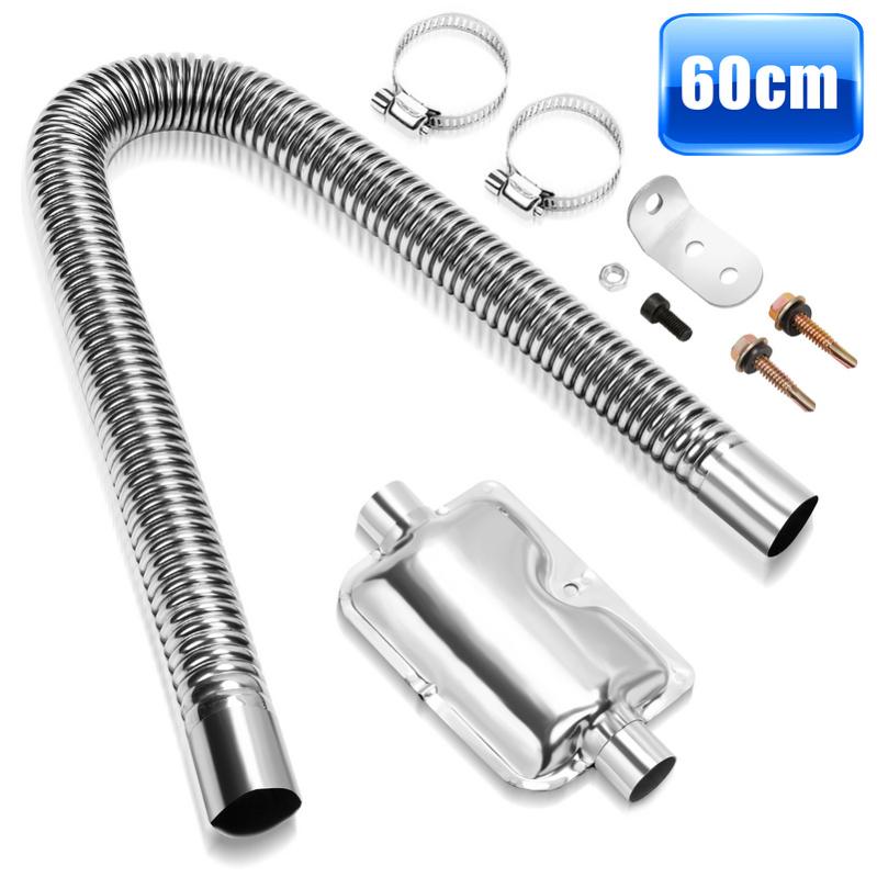 Embout Silencieux Pour échappement - Acier Inoxydable 62mm, Noir Mat - Adaptable Tuyau 38-58mm, Facile à Installer