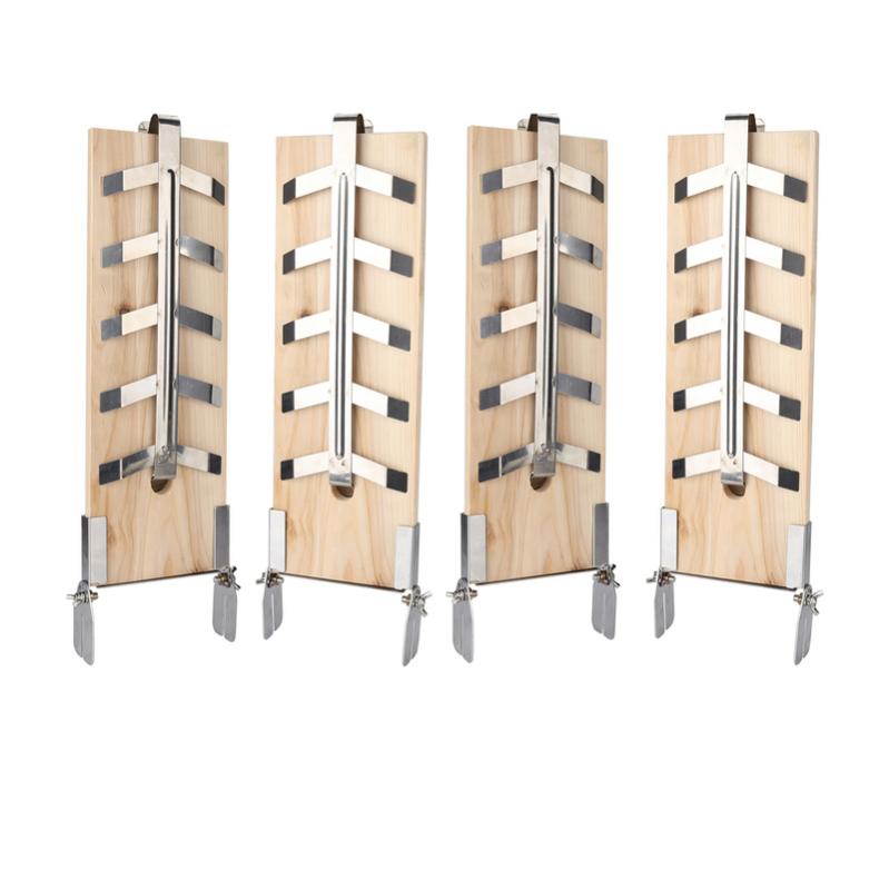 Lot De 4 Supports Muraux Épais Pour Climatiseur - Planche De Fixation Intérieure Renforcée, Fer Résistant, 19.5x7.5 Cm - 11