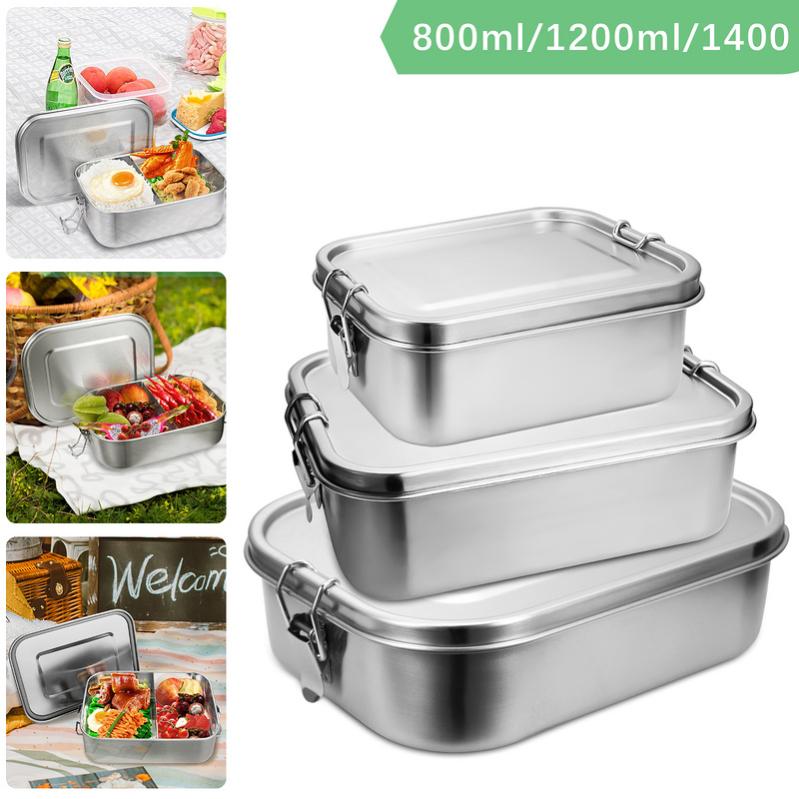 Nutabevr 1400ml Boite Alimentaire à Compartiments Inox Sans BPA & Sans