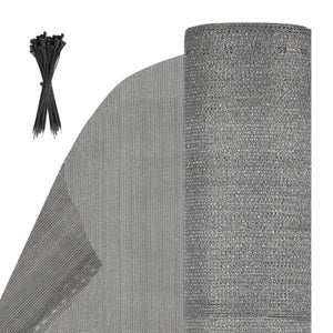 Brise-vue Jardin 1.5x15 M Noir - Toile Occultation HDPE 120 G/m², Résistant Aux UV - Pour Clôture, Balcon, Terrasse