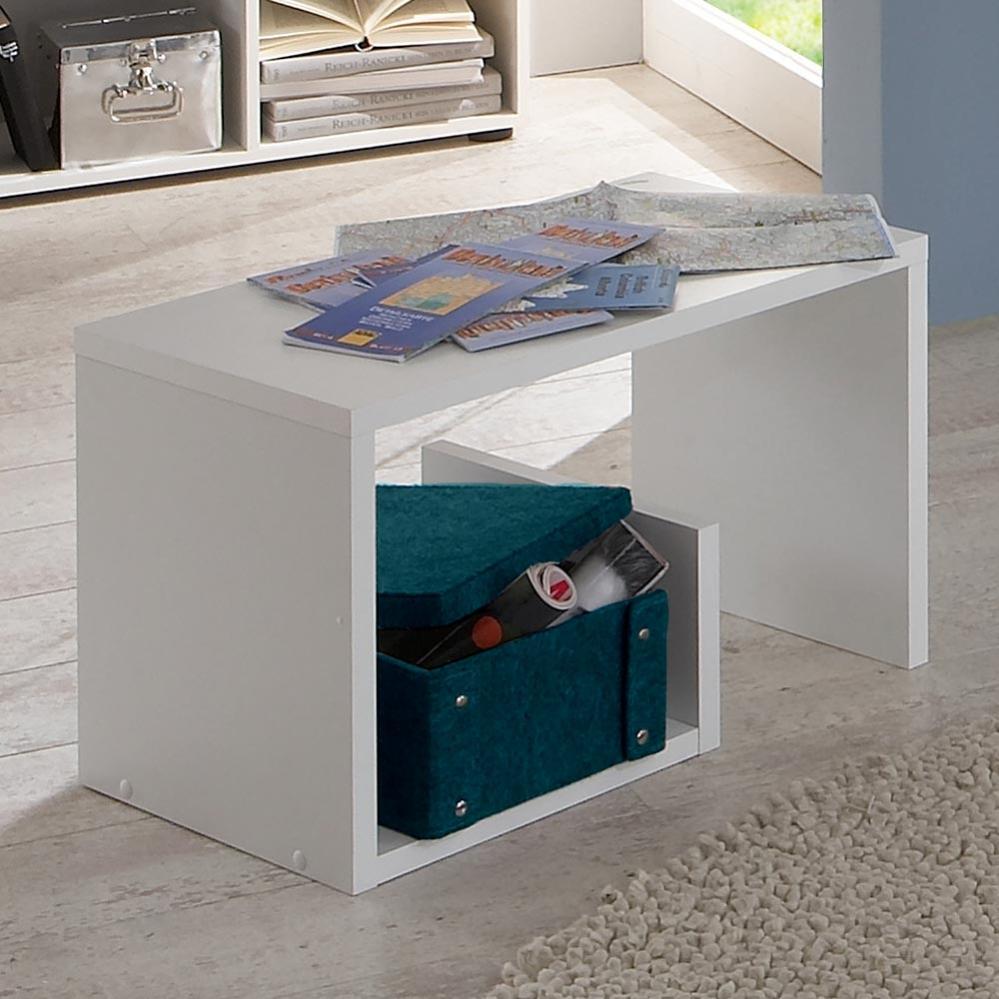 Tavolino in plexiglass di design trasparente con portariviste S-Table