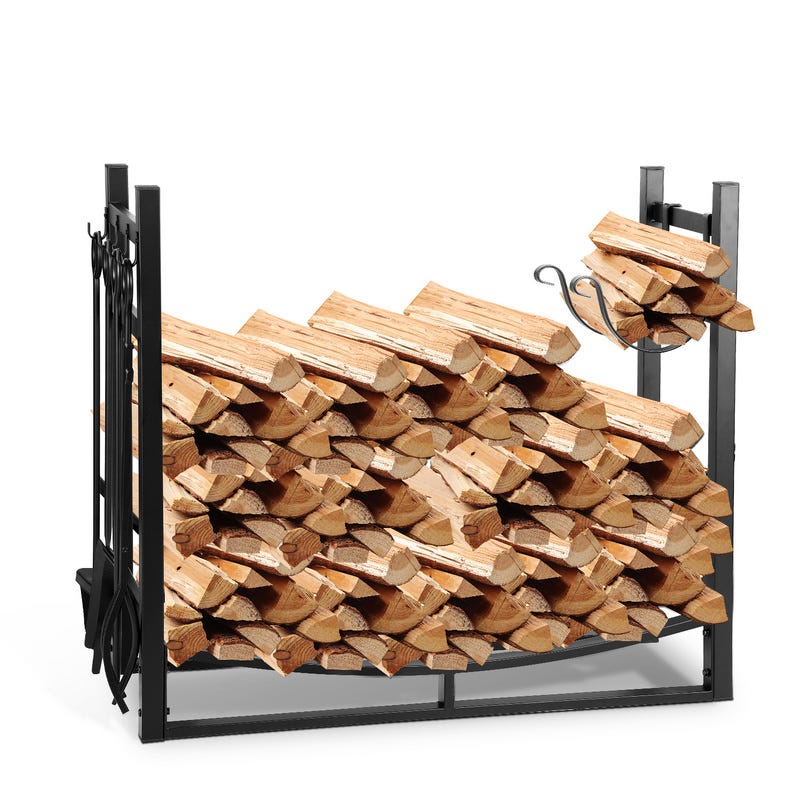 ZqSimple – support de bois de chauffage robuste, support de