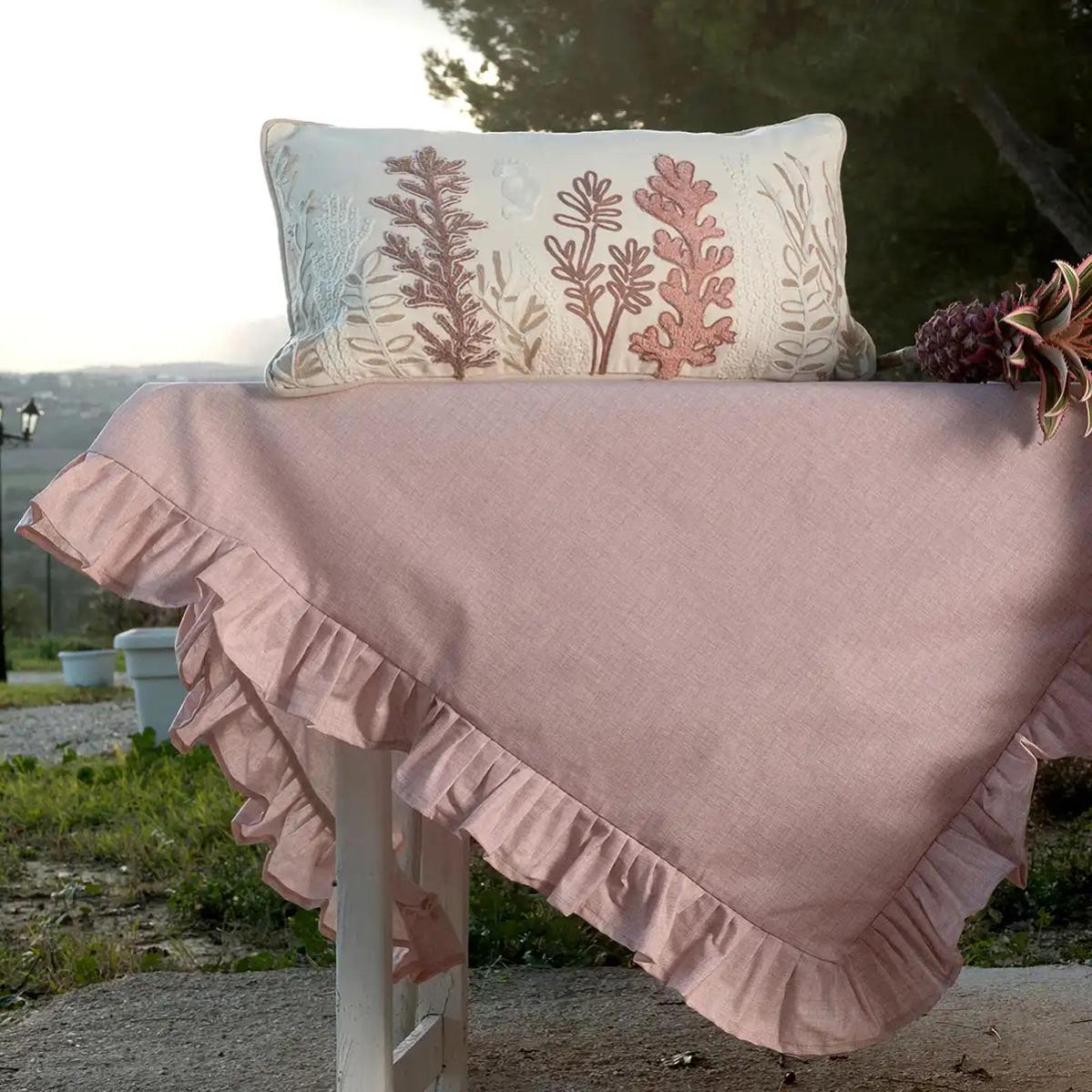 KP HOME Tovaglia In PVC Facile Pulire, Motivo Rose Inglesi Shabby Chic, Colore Grigio, 300 X 140 Cm, Impermeabile, In Vinile, Tavoli Rettangolari Fino A 10 Posti, Tovaglia Lusso Con Fiori Rosa - 2