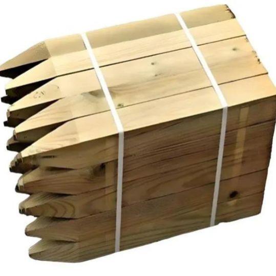 Lot De 10 Piquets Jardin Carrés Bois 30 Cm – Traités, 2,5 Cm D'épaisseur, Pour Tuteurer Plantes, Arbres - 9