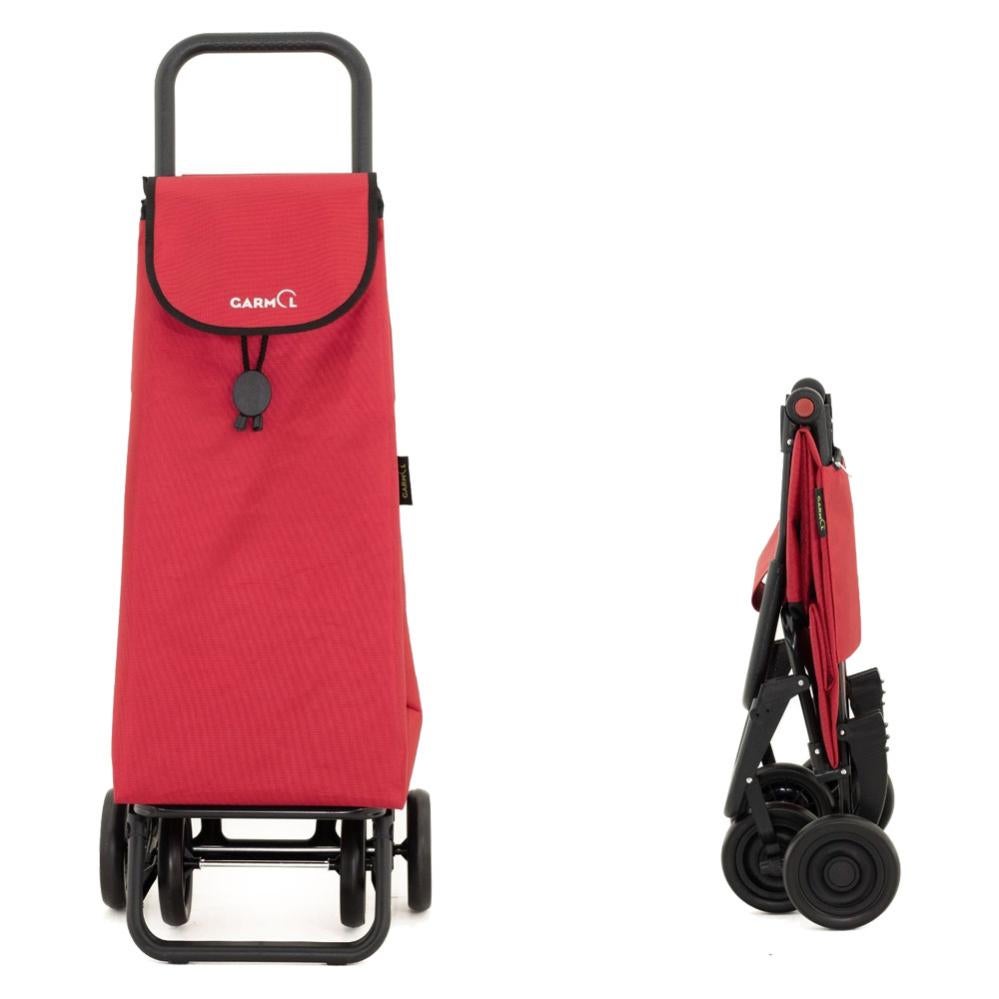 Garmol Carrello Della Spesa Pieghevole 55L, Pratico E Colorato, Con Tasca E Chiusura Regolabile