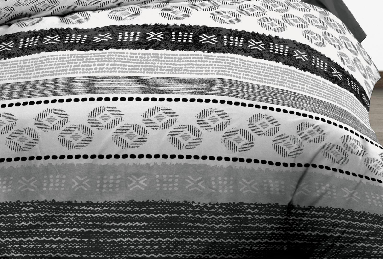 Housse de couette 220x240 + 2 taies - Pur coton 57 fils - Yuma gris - 2