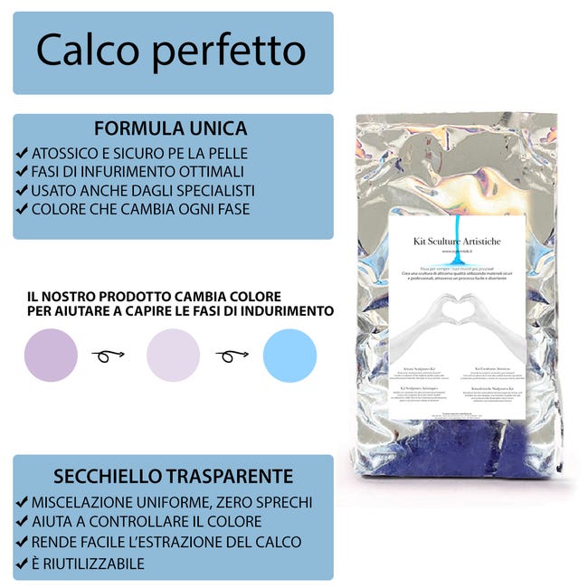 Kit Calco Mani Impronte 3D Famiglia In Gesso E Alginato Scultura