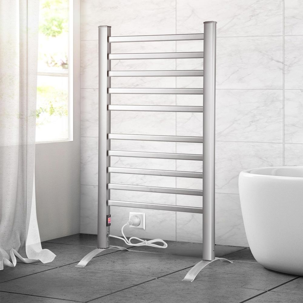 Scaldasalviette Termoarredo Elettrico per Bagno 2in1 da Parete e Terra