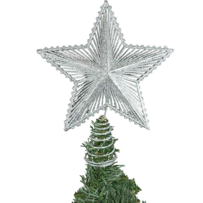 Stella Albero Di Natale Puntale Per Albero Di Natale Scintillante - Stella Mini 20 Cm, Topper Decorativo Per Albero (Oro Puntale Stella Albero Di Natale Led