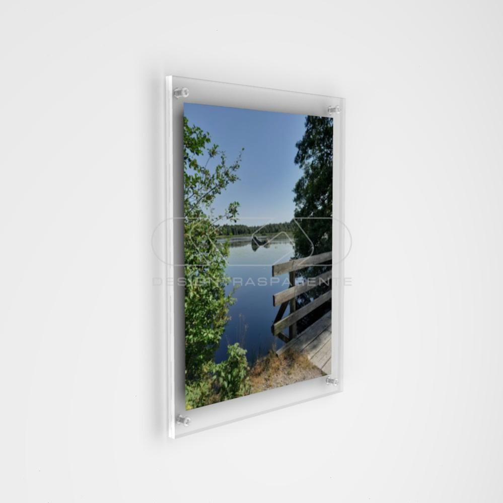 Cornice A4 21x29.7cm In Plexiglass - Per Puzzle, Foto, Poster E Documenti, Con Clip - Foto 9