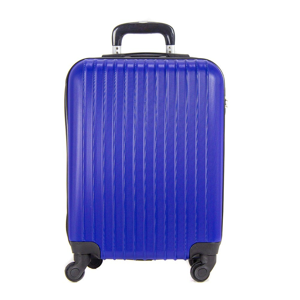 Maleta de cabina equipaje de mano pequeña para viajar en avión 4 ruedas  360º azul