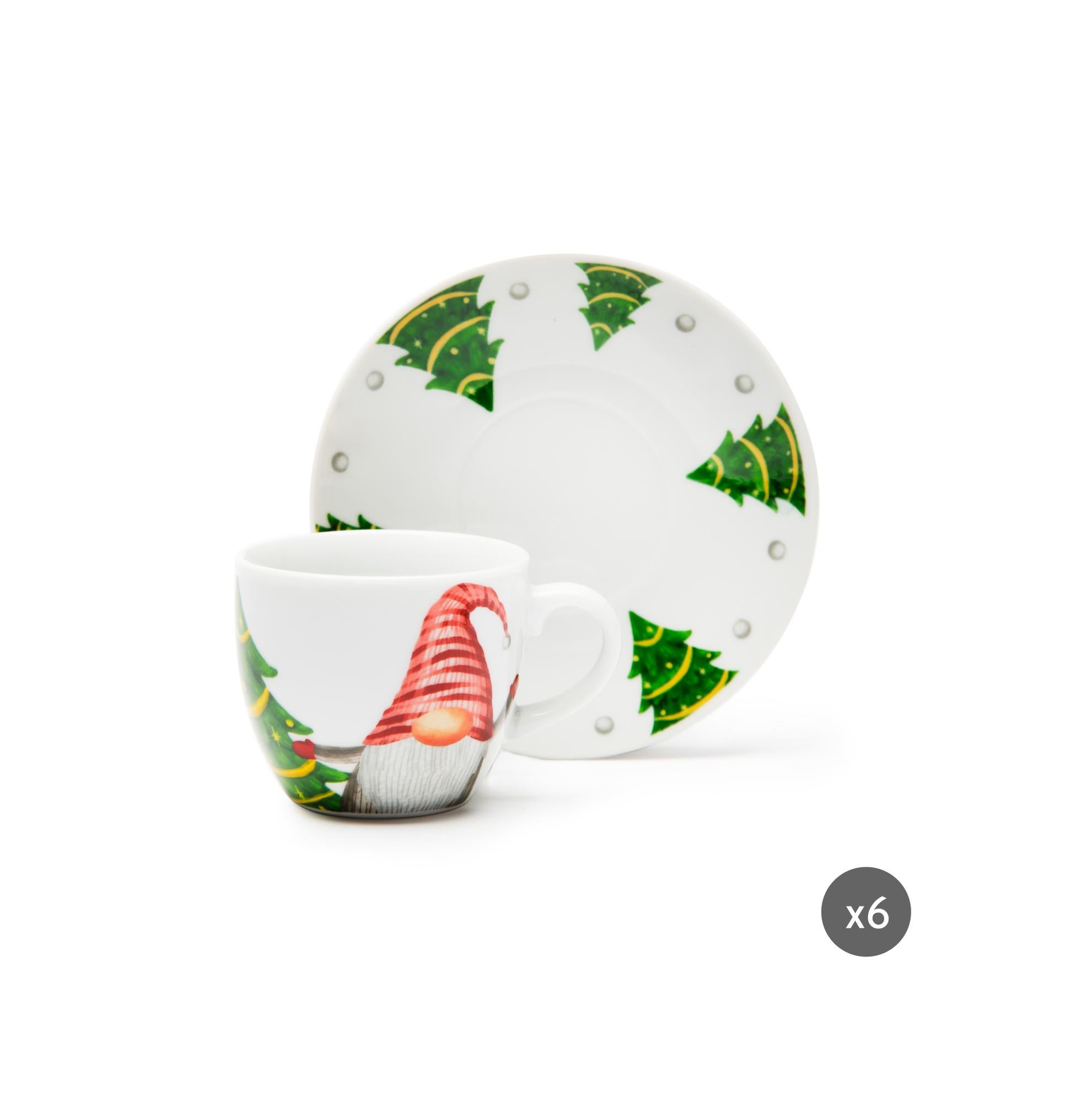 Set 4 Tazze Caffè Peanuts - Snoopy E Woodstock In Porcellana, 100 Ml, Multicolore - Foto 7