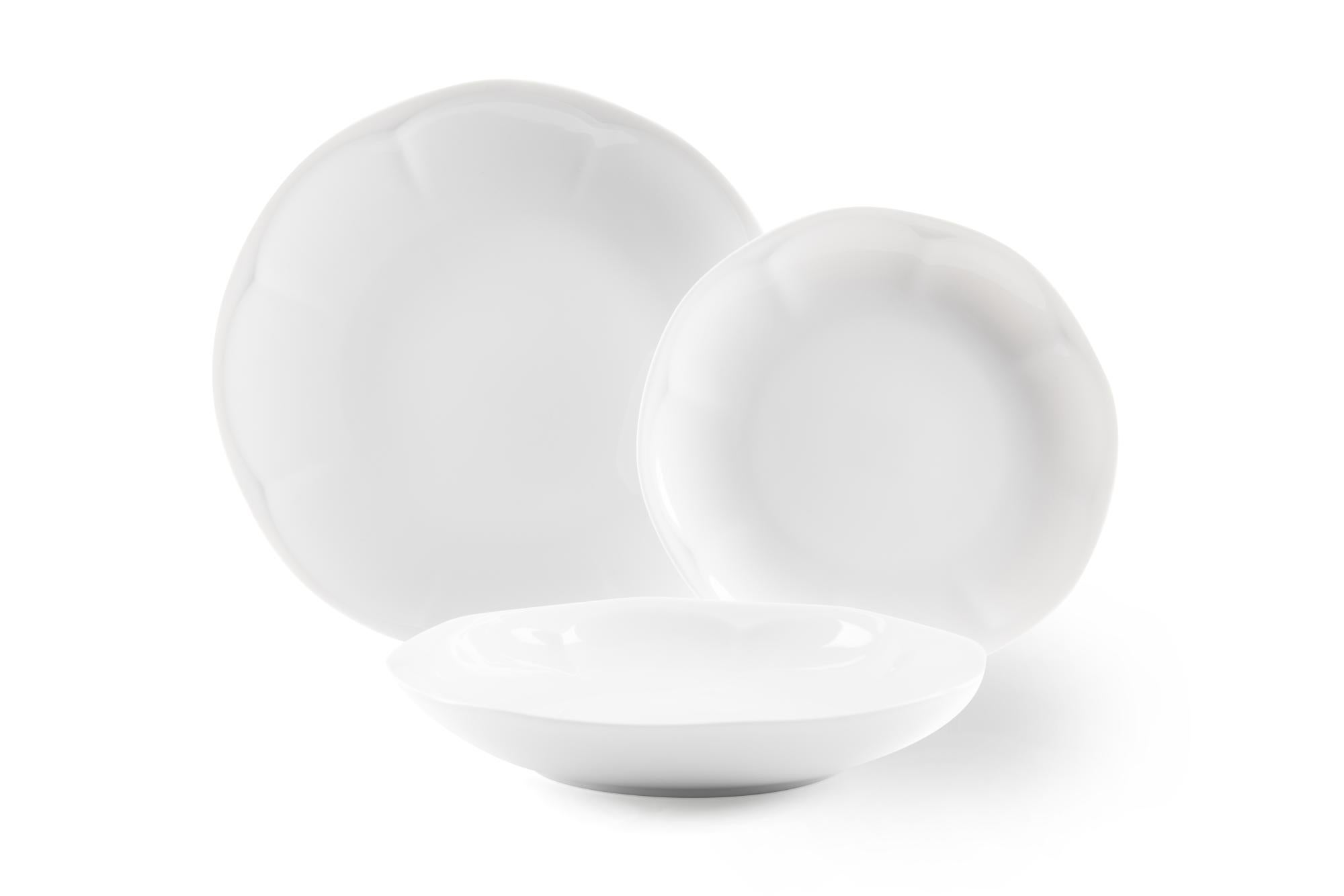 Creatable Melbourne 18532: Servizio Stoviglie 30 Pezzi In Porcellana Bianca, Elegante E Lavabile In Lavastoviglie