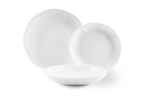 Servizio piatti, bianco, romantico, porcellana, 18 pezzi - Excélsa Servizio piatti, bianco, romantico, porcellana, 18 pezzi - Excélsa