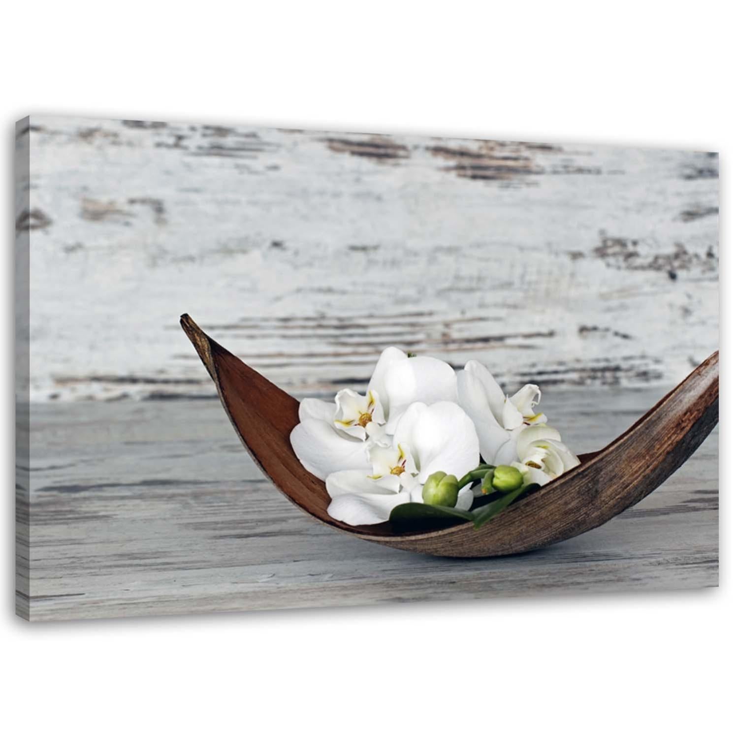 Quadro su Tela Carta morbido con fiori di orchidea
