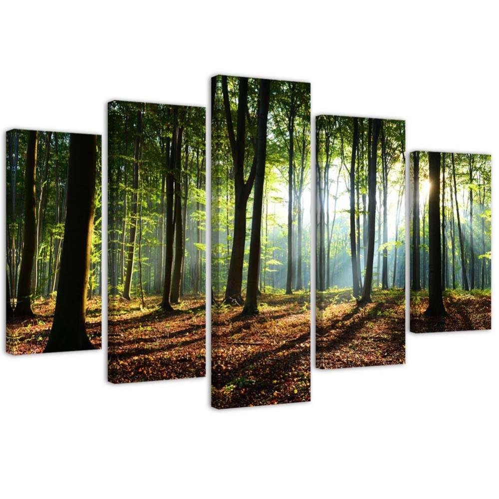 B&D XXL - Quadro 200x100 cm 5 Pezzi - Stampa su Tela in TNT Tessuta XXL