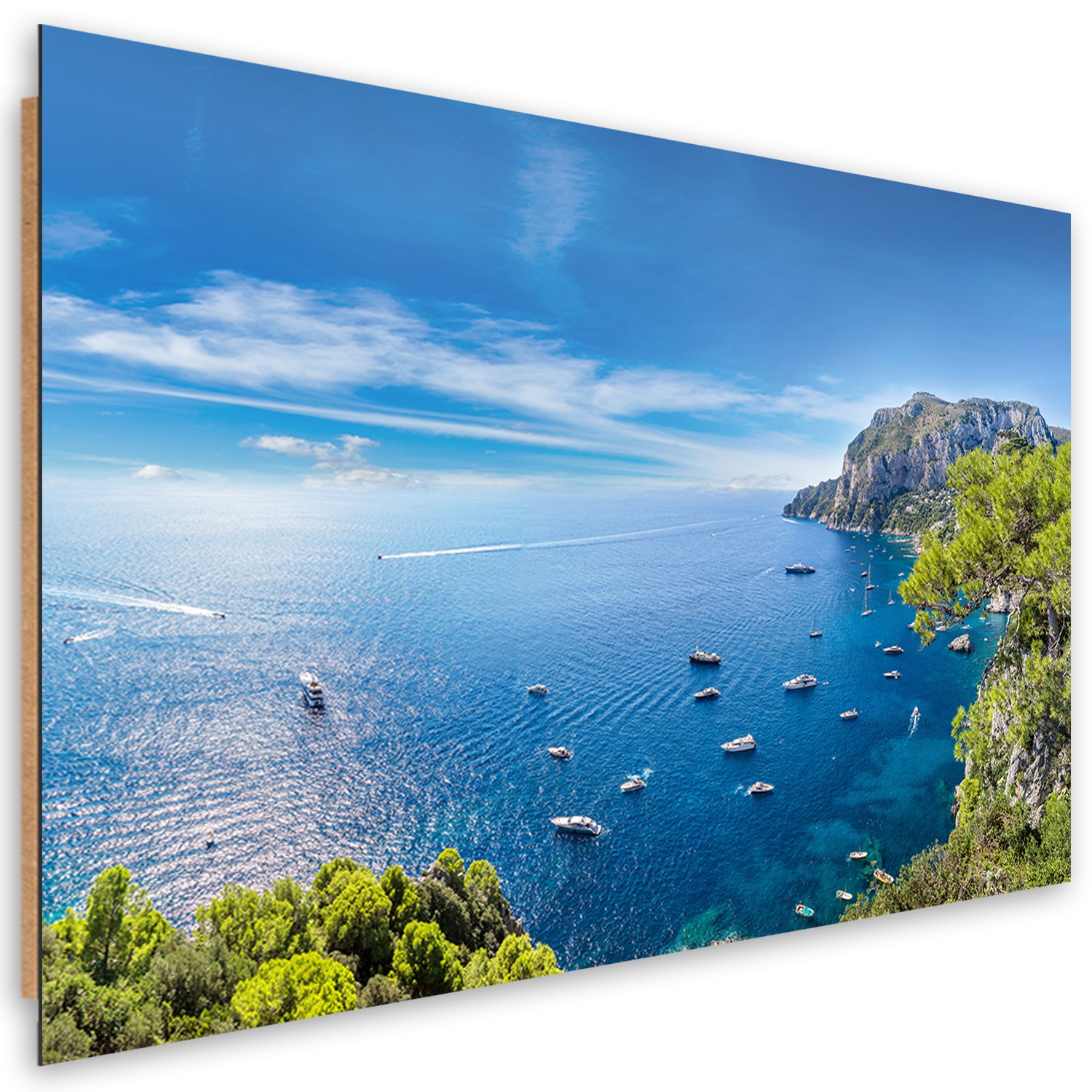 Quadro deco panel, Panorama delle navi marine dell'isola - 90x60