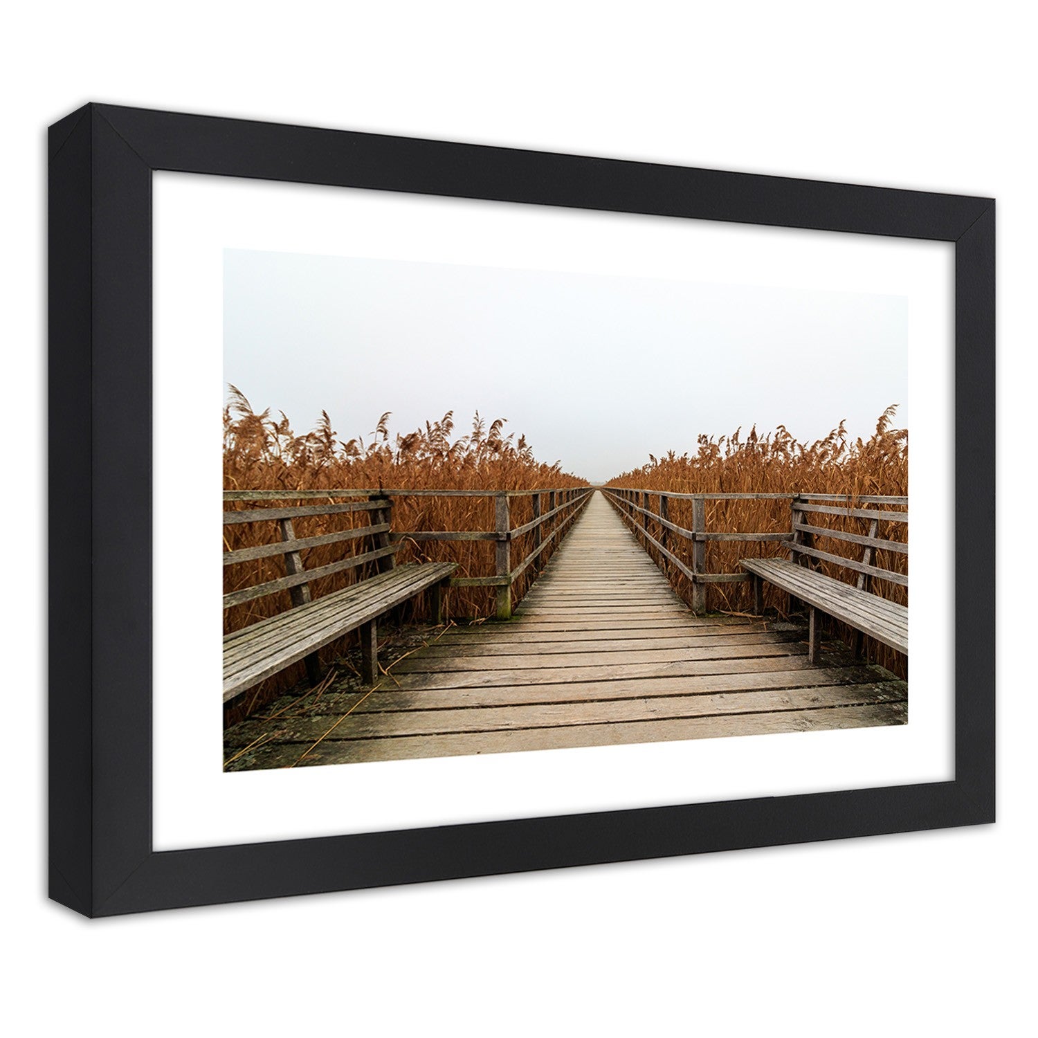 Quadro con cornice, Ponte lungo - 90x60