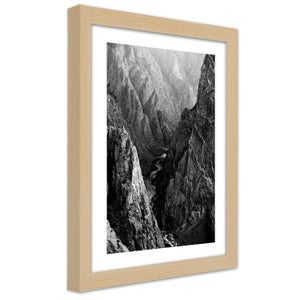 Quadro con cornice, Piuma nera - 40x60