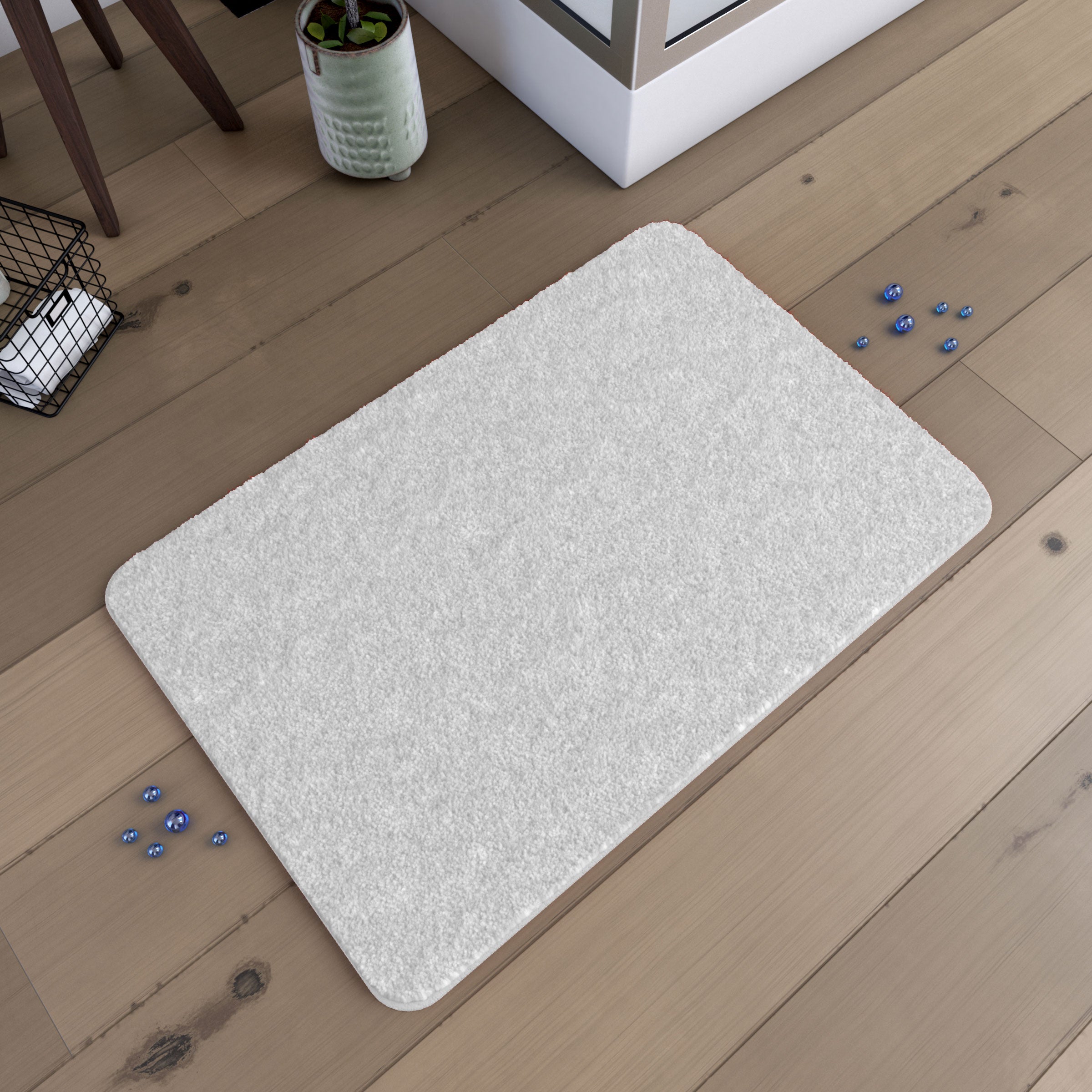 Tapis De Bain 60x90cm Antidérapant Et En Microfibre Subtil Blanc Leroy Merlin 2008