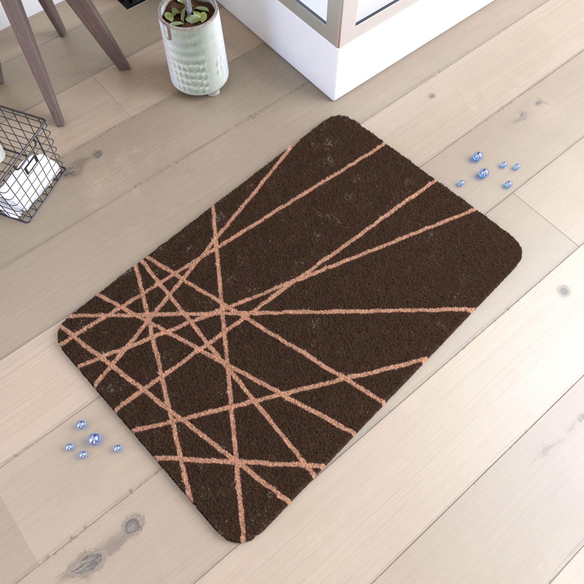 Corredocasa Set 3 pz Tappetini da Bagno Antiscivolo Cuoricini Tappeti Memory Foam Vari Colori (Tortora
