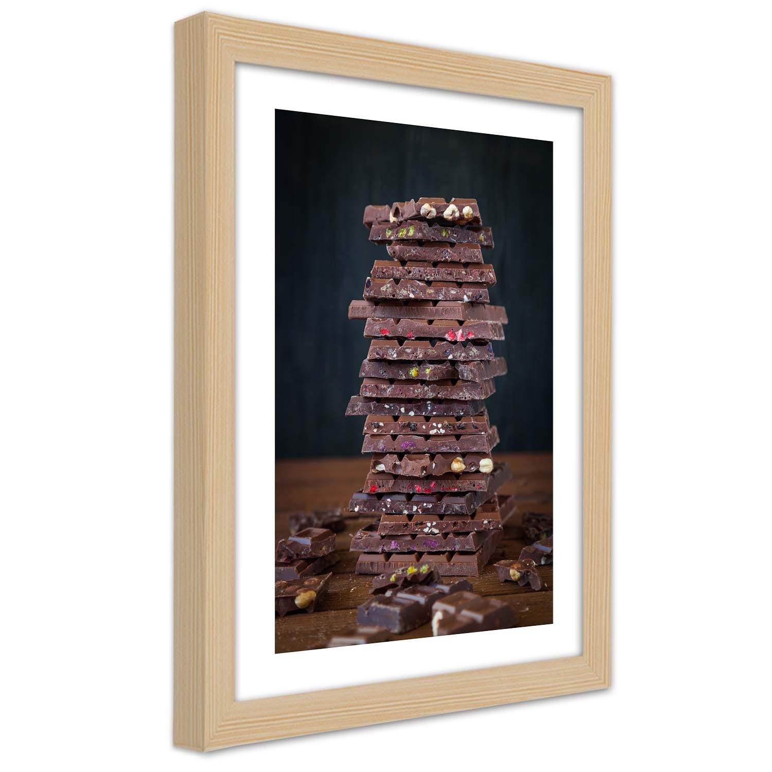 Quadro con cornice, Torre di cioccolato da dessert - 60x90