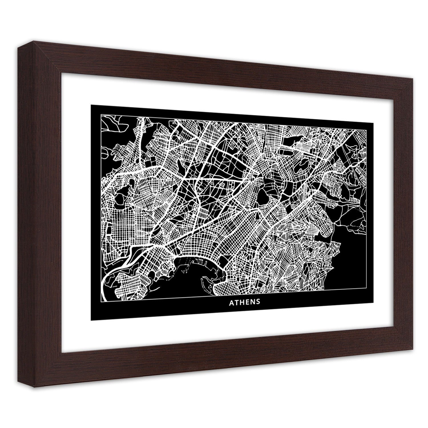 Quadro con cornice, Carta della città di Atene - 30x20